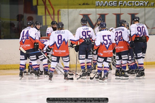 2021-10-10 Hockey Milano Bears-Valpellice Bulldogs 0499 Squadra